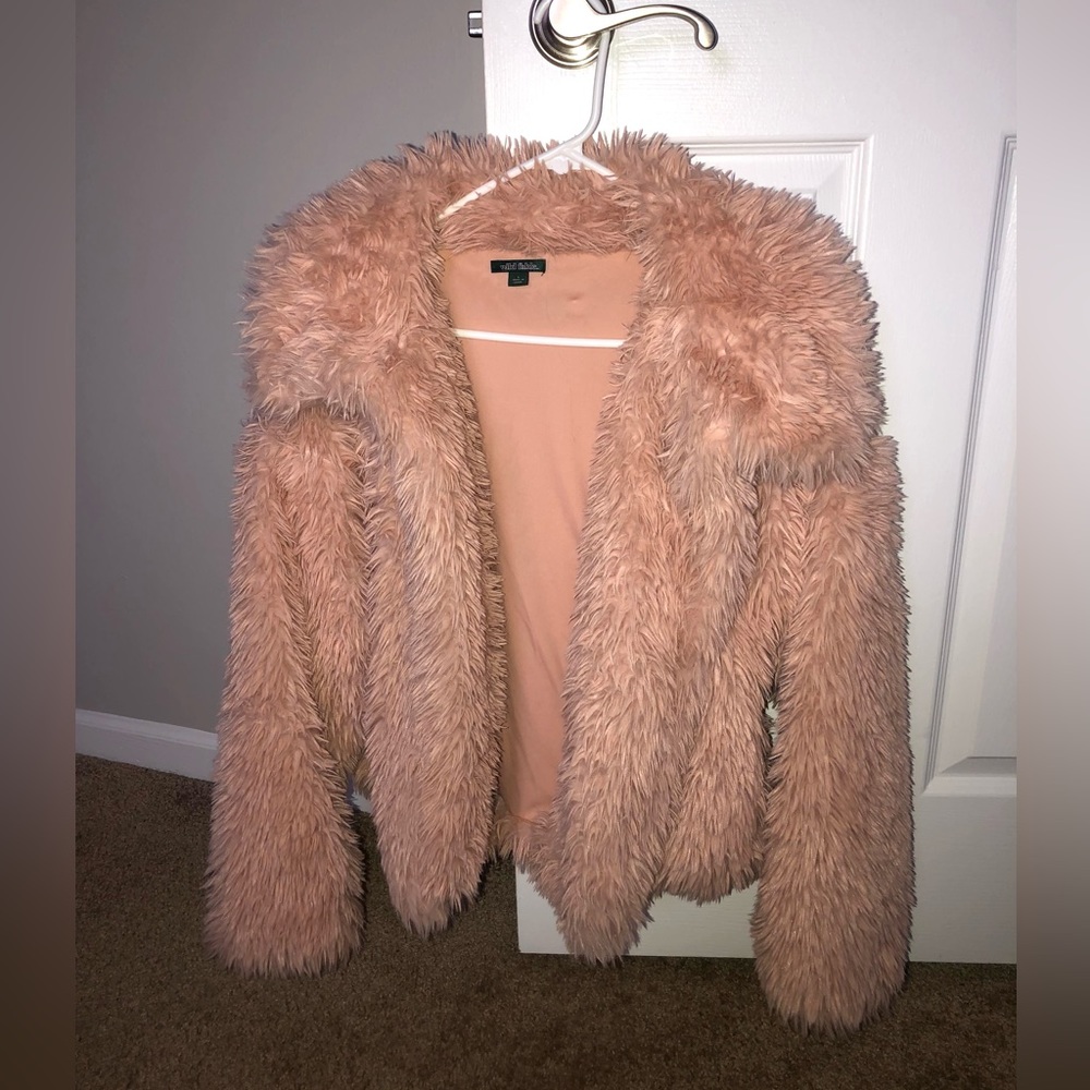 Wild Fable Faux Fur Light Pink Coat